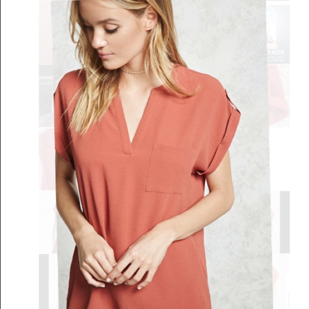 High-Low Split Neck Blouse